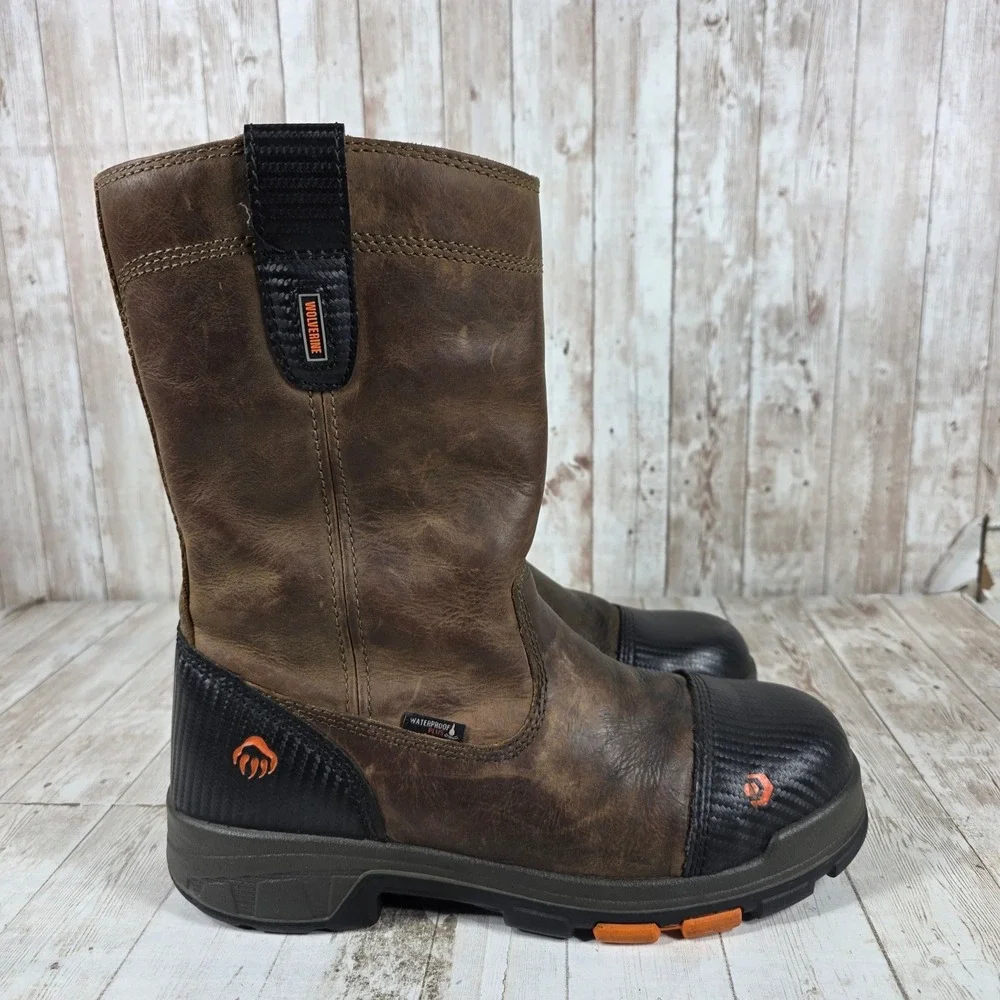 Wolverine Mens I-90 EPX Carbon Fiber Toe Waterproof Work Boots Brown W10650 9.5M